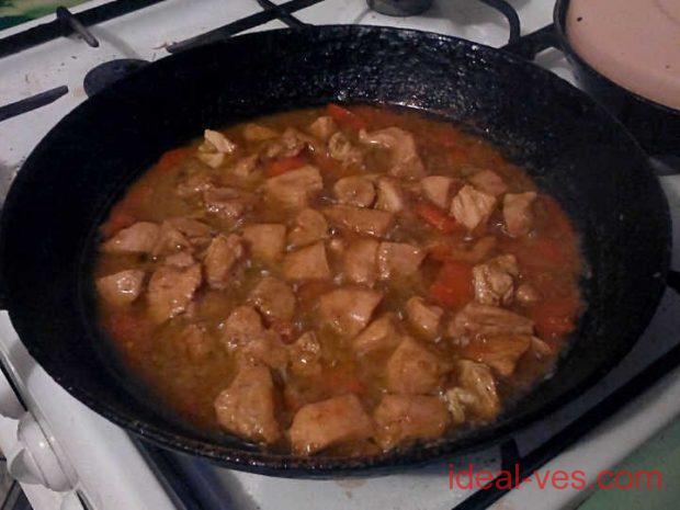 Тушеное мясо птицы