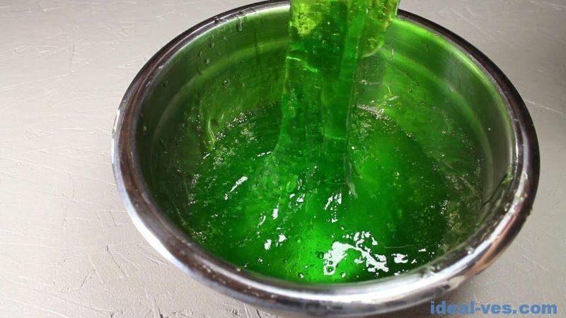 Слайм с добавлением соли и воды
